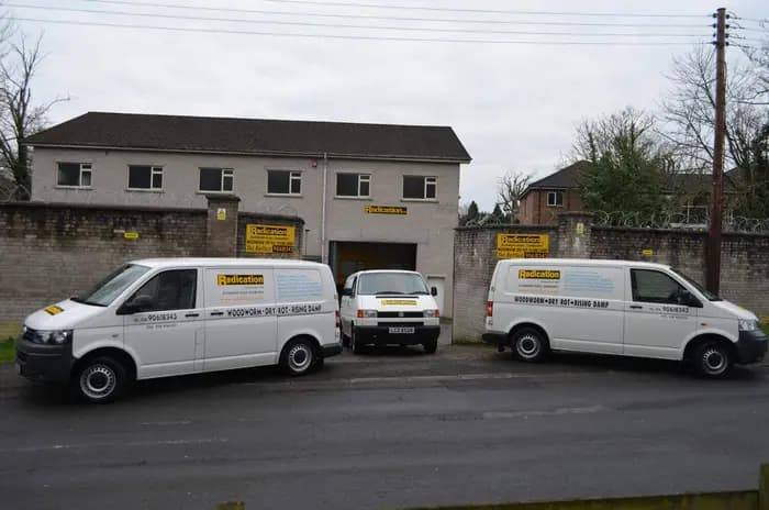Radication surveyor inspecting a property